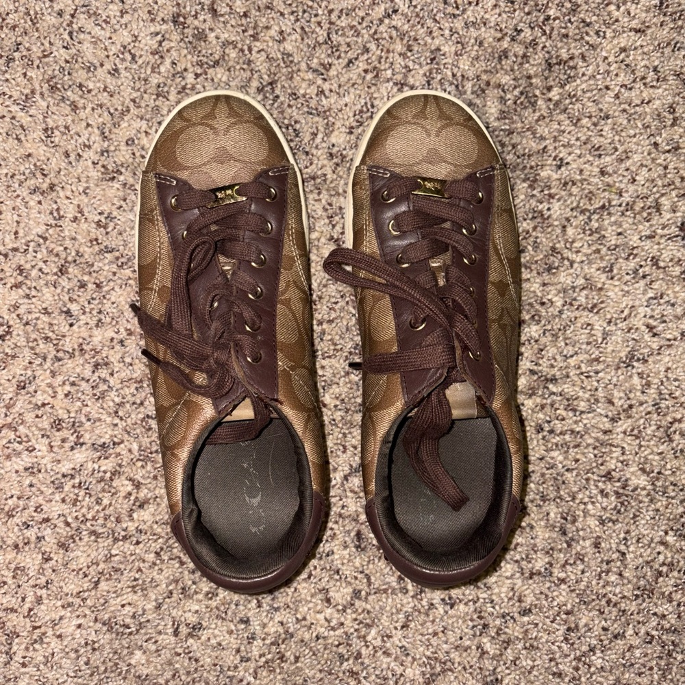 Coach Brown Monogram Sneakers